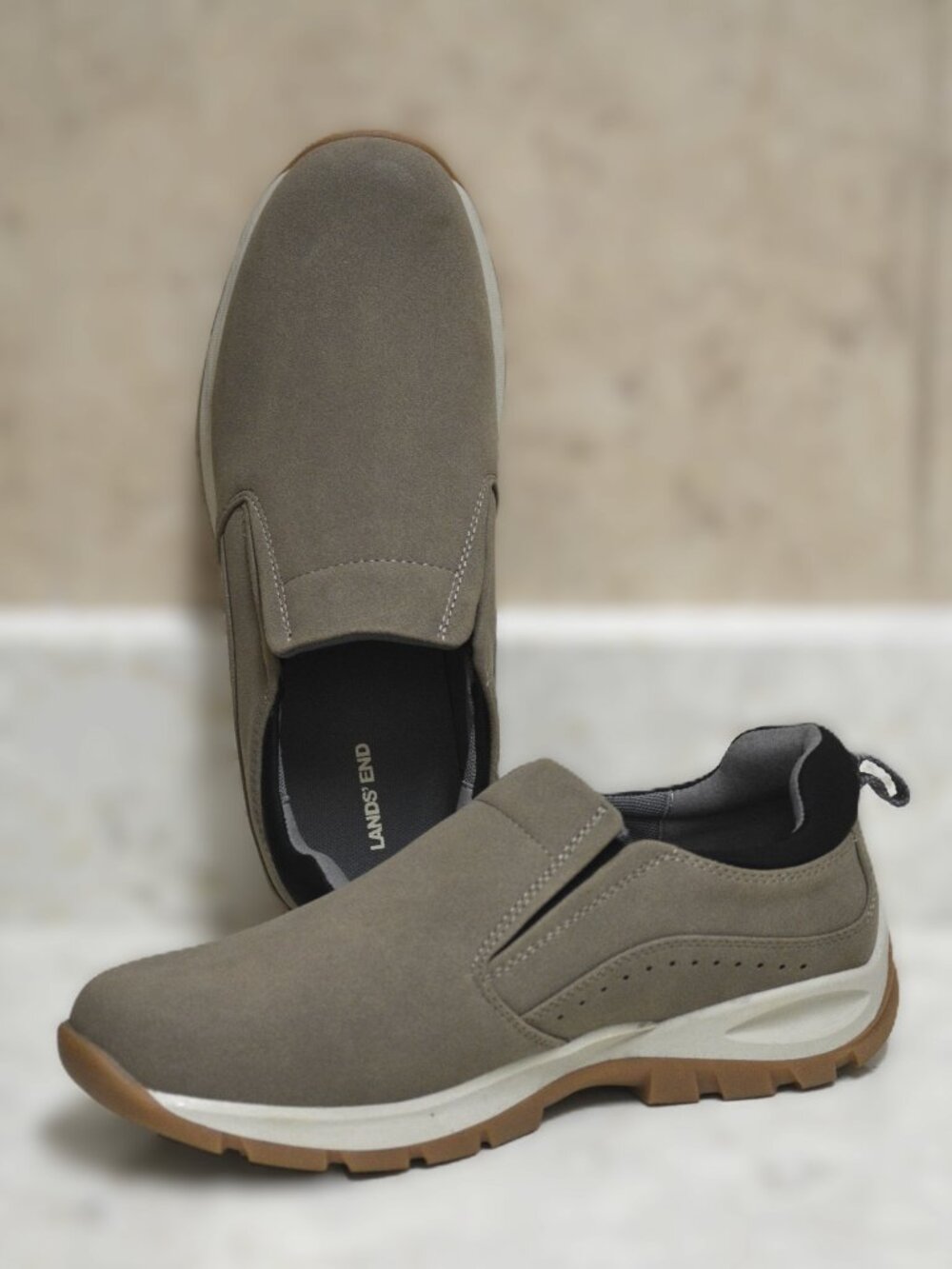 Lands' End Women's Any Weather Gray Slip On Shoes